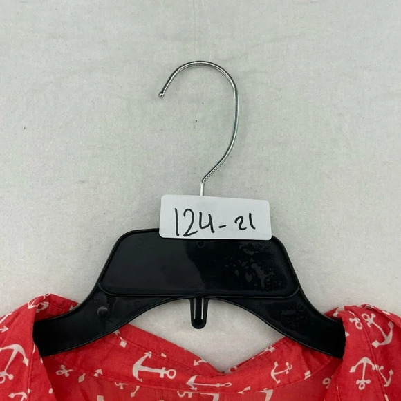 Old Navy Button-Up Shirt Women's Sz XS Red Anchor Print Collared Long Sleeves - Picture 11 of 11